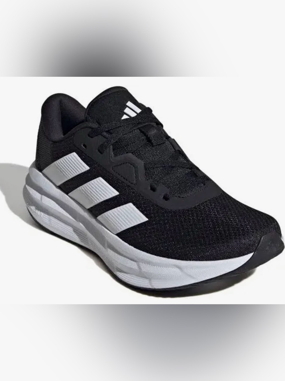 adidas Womens Black and White Athletic Sneakers